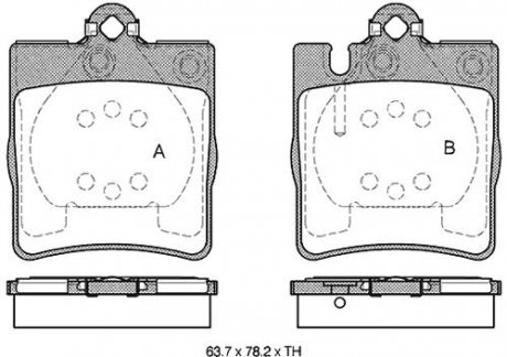 Комплект тормозных колодок, дисковый тормоз STARLINE BD S295 (фото 1)