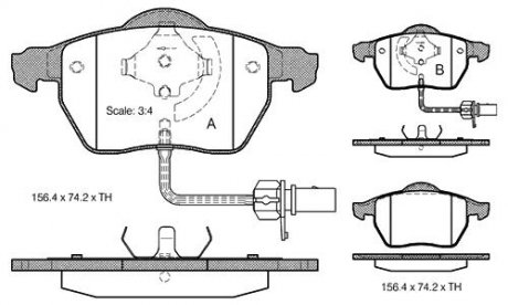 Комплект тормозных колодок, дисковый тормоз STARLINE BD S301