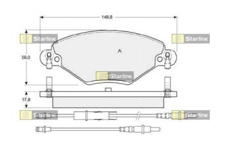 Тормозные колодки дисковые. STARLINE BD S341