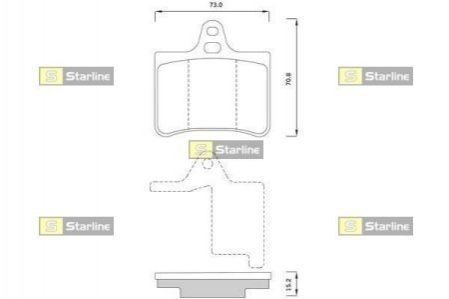 Тормозные колодки дисковые. STARLINE BD S358 (фото 1)