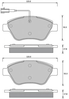 Комплект тормозных колодок, дисковый тормоз STARLINE BD S361 (фото 1)