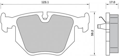 Комплект тормозных колодок, дисковый тормоз STARLINE BD S363