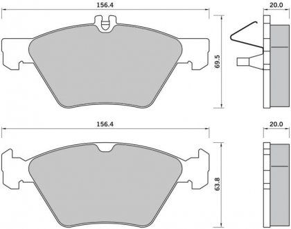 Комплект тормозных колодок, дисковый тормоз STARLINE BD S367 (фото 1)