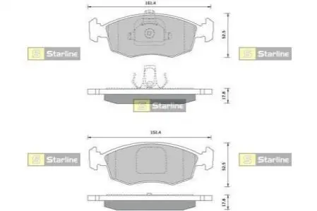 Тормозные колодки дисковые. STARLINE BD S370