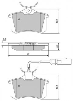 Комплект тормозных колодок, дисковый тормоз STARLINE BD S375 (фото 1)