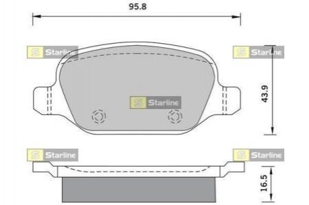 Тормозные колодки дисковые. STARLINE BD S382 (фото 1)