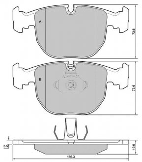 Комплект тормозных колодок, дисковый тормоз STARLINE BD S384 (фото 1)