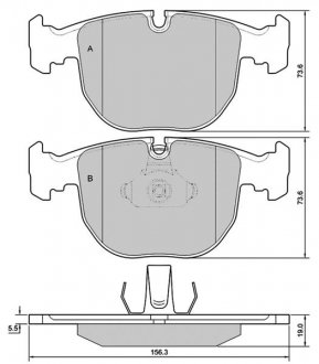 Комплект гальмівних колодок, дискове гальмо STARLINE BD S384 (фото 1)