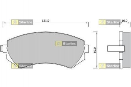 Тормозные колодки дисковые. STARLINE BD S392 (фото 1)