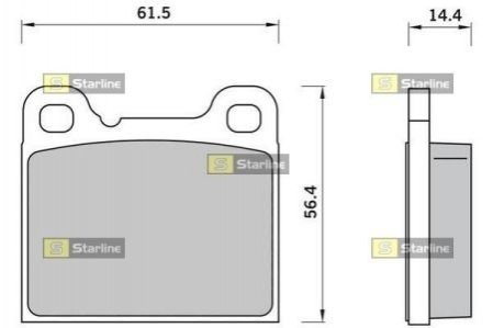 Тормозные колодки дисковые. STARLINE BD S420