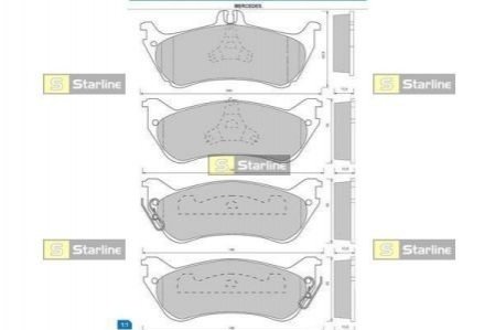 Тормозные колодки дисковые. STARLINE BD S424