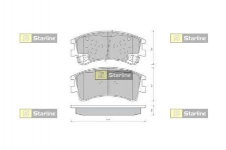 Тормозные колодки дисковые. STARLINE BD S431 (фото 1)
