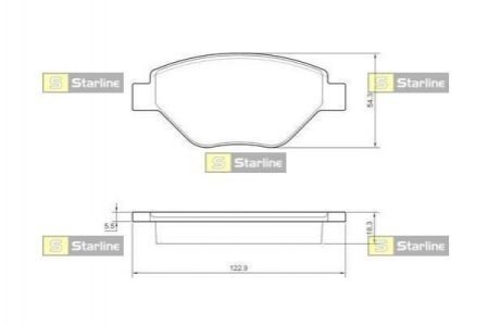 Тормозные колодки дисковые. STARLINE BD S435