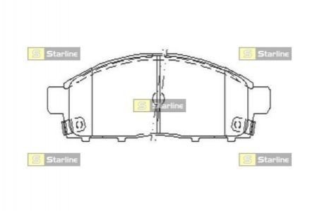 Тормозные колодки дисковые. STARLINE BD S518