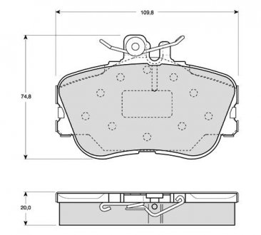 Комплект тормозных колодок, дисковый тормоз STARLINE BD S818P (фото 1)