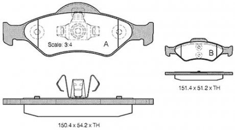Комплект тормозных колодок, дисковый тормоз STARLINE BD S824P (фото 1)