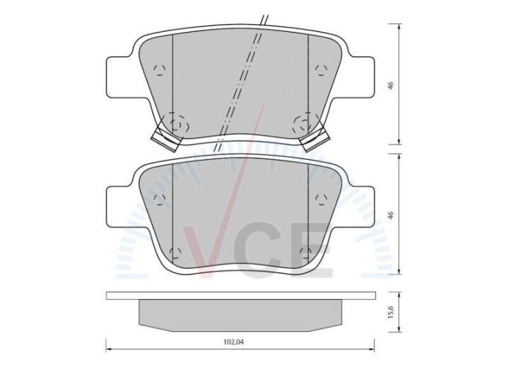 Комплект тормозных колодок, дисковый тормоз STARLINE BD S834P (фото 1)