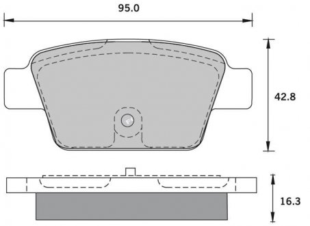 Комплект гальмівних колодок, дискове гальмо STARLINE BD S836P (фото 1)