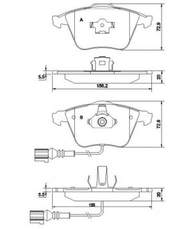 Комплект тормозных колодок, дисковый тормоз STARLINE BD S837P (фото 1)