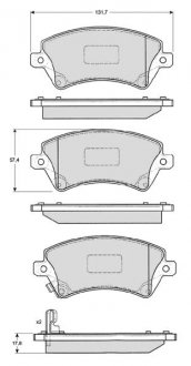 Комплект тормозных колодок, дисковый тормоз STARLINE BD S838P (фото 1)