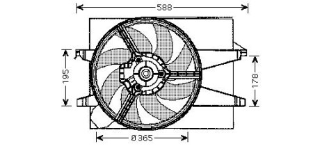 Вентилятор FORD FIESTA (2002) 1.3 STARLINE FD7541