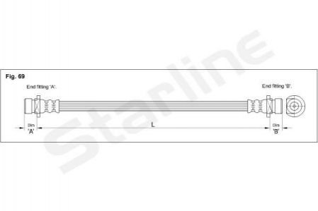 Гальмівний шланг STARLINE HA AB.1257