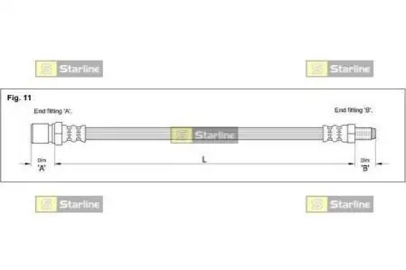 Тормозной шланг STARLINE HA AL.1219