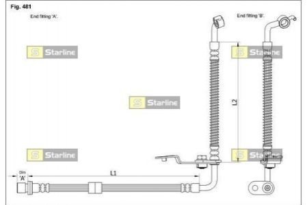 Тормозной шланг STARLINE HA ST.1090 (фото 1)