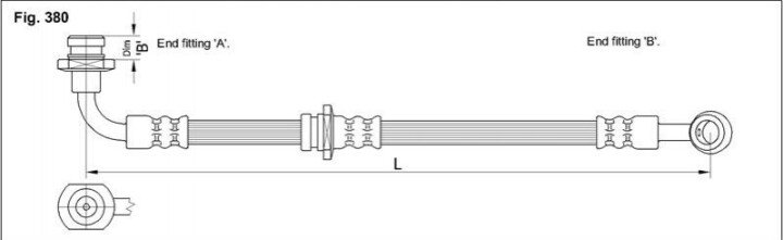 Тормозной шланг STARLINE HA ST.1162 (фото 1)