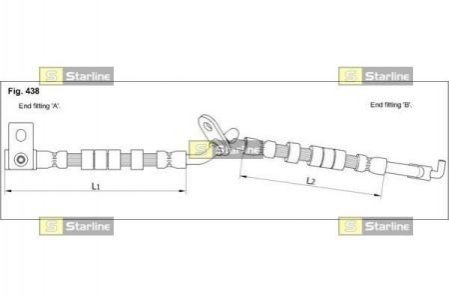 Тормозной шланг STARLINE HA ST.1245 (фото 1)