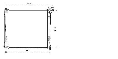 Радіатор охолодження HYUNDAI IX35 (2010) 2.0 CRDI/CRDI VGT STARLINE HY2284