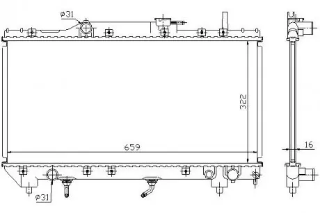 Радиатор охлаждения STARLINE TO2141
