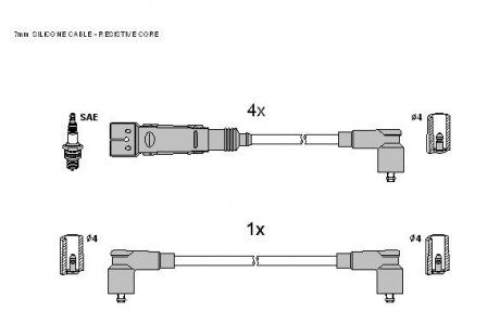 Комплект кабелів запалювання STARLINE ZK 0362