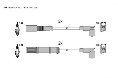 Комплект кабелів запалювання STARLINE ZK 1692