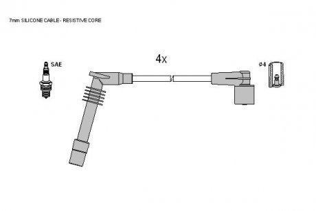 Комплект кабелів запалювання STARLINE ZK 2732