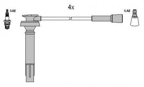 Комплект кабелів запалювання STARLINE ZK 3012