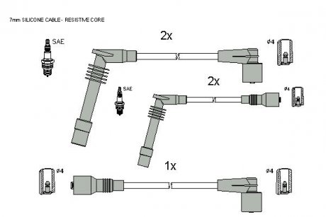 Комплект кабелів запалювання STARLINE ZK 5492