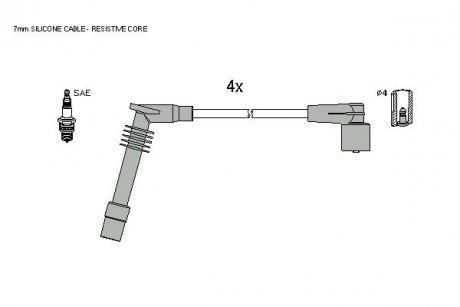 Комплект кабелів запалювання STARLINE ZK 6202