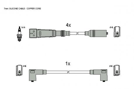 Комплект кабелей зажигания STARLINE ZK 6411