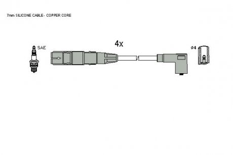 Комплект кабелей зажигания STARLINE ZK 6651