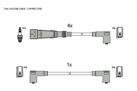 Комплект кабелів запалювання STARLINE ZK 8101