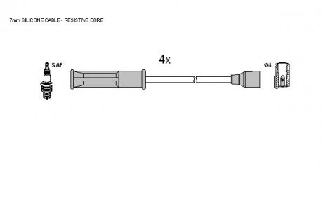 Комплект кабелів запалювання STARLINE ZK 8324