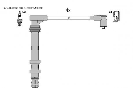 Комплект кабелів запалювання STARLINE ZK 8364