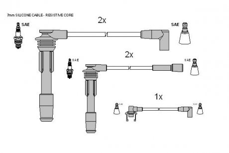 Комплект кабелей зажигания STARLINE ZK 8914