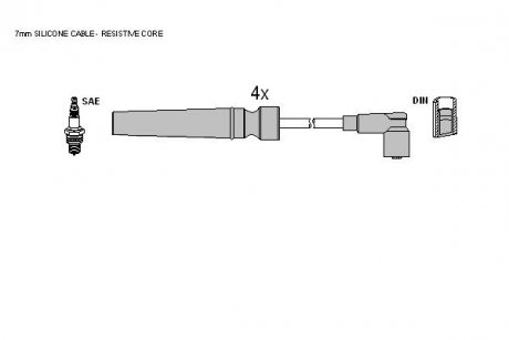 Комплект кабелів запалювання STARLINE ZK 9142