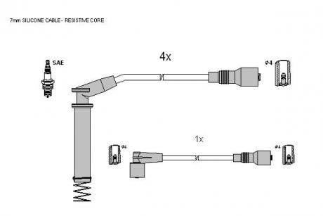 Комплект кабелів запалювання STARLINE ZK 9202