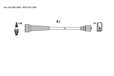 Комплект кабелів запалювання STARLINE ZK 9512