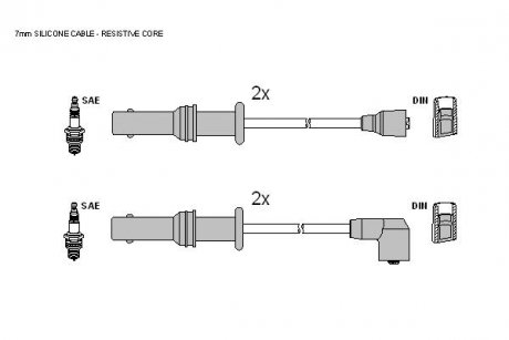 Комплект кабелів запалювання STARLINE ZK 9664