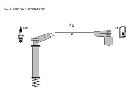 Комплект кабелів запалювання STARLINE ZK 9872