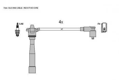 Комплект кабелей зажигания STARLINE ZK 9892